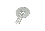 Steel Dangle Charm, Stainless Steel Round Shaped Charms With 7 Holes, Geometric Findings (44x30x0.80mm) SMP3299