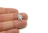 Custom Leaf Charms for Jewelry Making, Personalized Brass, Copper, Stainless Steel Branch Pendant With 1 Loop, Nature (25x12mm) SMP3149