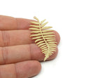 Leaf Charm, Raw Brass/Stainless Steel/Raw Copper Branch Charms With 1 Loop, Charm Pendants, Findings (62x27mm) SMP3355
