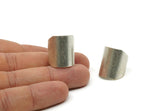 Silver Knuckle Ring, 2 Antique Silver Plated Brass Adjustable Ring Setting - 19mm Bs-1304 H0448