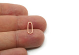 Copper Oval Charm, Raw Copper Oval Rings, Geometric Connectors (16.5/14/12x0.80mm) SMP3195