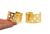 Gold Cuff Bangle, Gold Plated Brass Cuff Bracelet (150x37x0.80mm) BRC122 BRC194