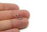 Customized Geometric Findings, Raw Brass/Stainless Steel D Shaped Charms, For Jewelry Making (10x14x0.80mm) SMP3161