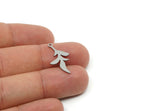 Custom Leaf Charms for Jewelry Making, Personalized Brass, Copper, Stainless Steel Branch Pendant With 1 Loop, Nature (25x13mm) SMP3144
