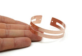 Copper Bangle, Raw Copper Adjustable Bracelet Cuff With 2 Holes (158x15x0.80mm) SMP3254