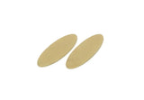 Brass Oval Blank, Raw Brass Oval Shaped Blanks, Brass Findings, Stamping Blanks (27x10x0.80mm) SMP3277