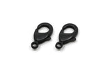 Black Parrot Clasps, 10 Oxidized Black Brass Lobster Claw Clasps (15x8mm) Bh505 A0398