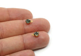 Brass Bead, 8 Black Diamond Crystal Rhinestone Beads Brass Setting for SS24 - 5.3mm SS24 S406 Y204