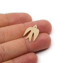 Brass Bird Charm, Raw Brass Bird Charms, Charm Pendants, Earring Findings (19/24/29x0.60mm) SMP2942