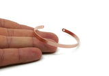 Copper Bangle, Raw Copper Adjustable Bracelet Cuff With 2 Holes (145x4x0.80mm) SMP3253