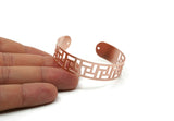 Copper Bangle, Raw Copper Adjustable Bracelet Cuff With 2 Holes (145x13x0.80mm) SMP3246