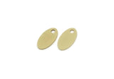 Brass Oval Charm, Raw Brass Oval Charms With Hole, Customized Jewelries (10x5.5x0.60mm) SMP3241