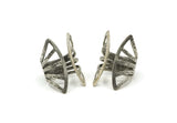 Silver Ring, Antique Silver Plated Brass Adjustable Ring N0223