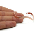 Copper Bangle Bracelet, Raw Copper Adjustable Wavy Bracelet With 2 Holes (136x4x0.80mm) SMP3243
