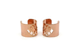 Rose Gold Ring Setting, 1 Rose Gold Plated Adjustable Ring Settings - 16-17mm / 23 Gauge Mn07 Q312