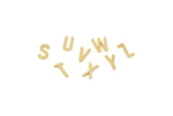 Brass Alphabet Charm, Raw Brass Whole Letters, Personalized Initials, Letter Findings SMP2740