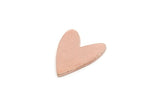 Copper Heart Blank, 24 Raw Copper Heart Blanks, Stamping Blanks (11.5x10x0.80mm) SMP2953
