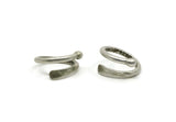 Silver Spiral Ring, Antique Silver Plated Brass Adjustable Spiral Rings N0048