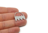Custom Jellyfish Charms for Jewelry Making, Personalized Brass, Copper, Stainless Steel Ocean Pendant (24x24mm) SMP3137