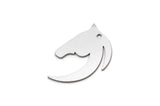 Steel Horse Charm, 10 Stainless Steel Horse Charms With 1 Hole, For Jewelry Making (25x17x0.80mm) SMP2997