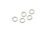 5mm Jump Ring, 125 Antique Silver Plated Brass Jump Rings, Connectors (5x0.70mm) A0322