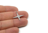 Custom North Star Charms for Jewelry Making, Personalized Brass, Copper, Stainless Steel Star Pendant With 1 Loop (25x23.5mm) SMP3134