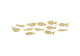 Brass Fish Charm, Raw Brass Fish Charms, Blanks, Findings SMP3239