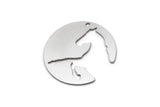 Steel Round Charm, 6 Stainless Steel Horse Patterned Charms With 1 Hole, For Jewelry Making (28x0.80mm) SMP3003
