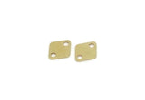Brass Diamond Charm, Raw Brass Diamond Charms With Hole, Customized Jewelries (8x7x0.60mm) SMP3215