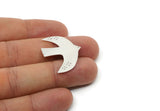 Silver Bird Blank, 1 Set Antique Silver Plated Brass Bird Blanks, Bird Findings (20/30/40x0.60mm) SMP2379 SY0373 SY0407