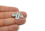 Custom Leaf Charms for Jewelry Making, Personalized Brass, Copper, Stainless Steel Plant Pendant with 1 Hole, Nature (25x29mm) SMP3132