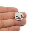 Customized Charm, For Jewelry Making Brass/Steel/Copper Geometric Shaped Face Charm With 1 Hole, Personalized Jewelry (25x21mm) SMP3177