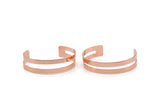 Rose Gold Bracelet, Rose Gold Plated Brass Bracelet Bangle Cuff  (15x155x0.80mm) T119 Q0466
