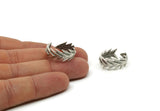 Chevron Ring, Antique Silver Plated Adjustable Chevron Ring Settings - N0076 H0215