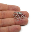 Customized Charm, For Jewelry Making Brass/Steel/Copper Flower Charm With 1 Hole, Personalized Jewelry, Diy Jewelry (25x26mm) SMP3194