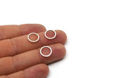 12mm Circle Connectors, 24 Antique Silver Plated Brass Circle Connectors (12x1.2x1.2mm) N0442