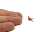Copper Cat Earring, 8 Raw Copper Cat Stud Earrings (8x15x1.20mm) SMP2916 SY0422 SY0419