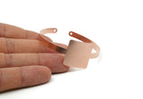 Copper Bangle Bracelet, Raw Copper Adjustable Square Bracelet Cuff With 2 Holes (158x5x0.80mm) SMP3245