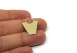 Brass Geometric Charm, Raw Brass Oval Charms, Brass Earring Charms, Brass Charms for Jewelry Making (20/25/30x0.60mm) SMP3096