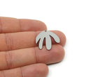 Custom Leaf Charms for Jewelry Making, Personalized Brass, Copper, Stainless Steel Branch Pendant With 1 Hole, Nature (25x23mm) SMP3154