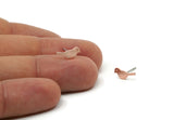 Copper Bird Earring, 8 Raw Copper Bird Stud Earrings (5x12x0.80mm) SY0372 SY0421