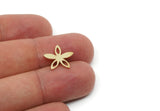 Brass Flower Charm, Raw Brass Flower Charms, Charm Pendants, Earring Findings (19/14x0.80mm) SMP3300
