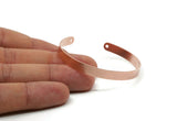 Copper Bangle, Raw Copper Adjustable Bracelet Cuff With 2 Holes (146x6x0.80mm) SMP3248