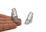 Silver Boho Ring, Antique Silver Plated Brass Adjustable Boho Rings N0142 H0322