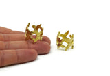 Brass Butterfly Ring, Raw Brass Adjustable Butterfly Rings N0028