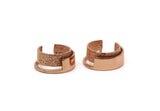 Rose Gold Adjustable Ring, Rose Gold Plated Brass Adjustable Rings N0064 Q0432