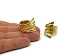 Brass Ring, Raw Brass Adjustable Rings N0086