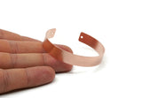 Copper Bangle, Raw Copper Adjustable Bracelet Cuff With 2 Holes (145x10x0.80mm) SMP3274