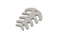Steel Fish Bone Charm, 8 Stainless Steel Fish Bone Charms With 1 Hole, Findings (20x15x0.80mm) SMP2755