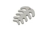 Steel Fish Bone Charm, 8 Stainless Steel Fish Bone Charms With 1 Hole, Findings (20x15x0.80mm) SMP2755